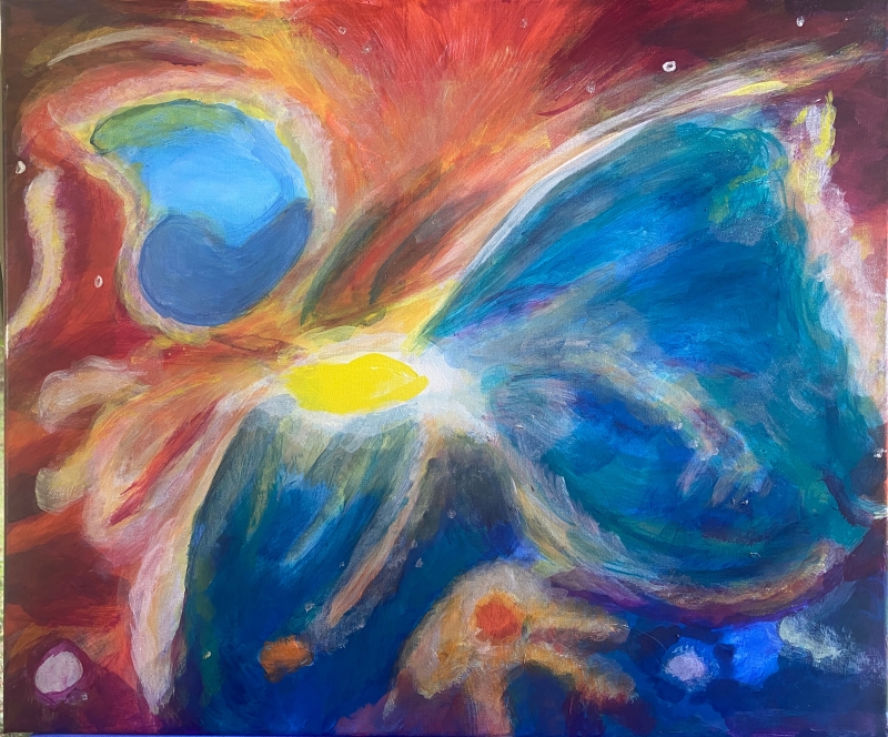 Shocking Colors of Nebulas by artist Rosalinda Peña